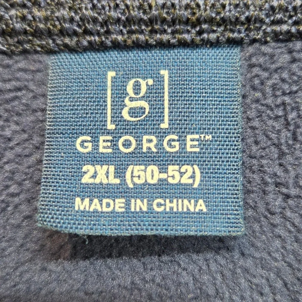 GEORGE Cabincore Fleece Lined Waffle Knit Dadcore Shacket Shirt Jacket Mens 2XL